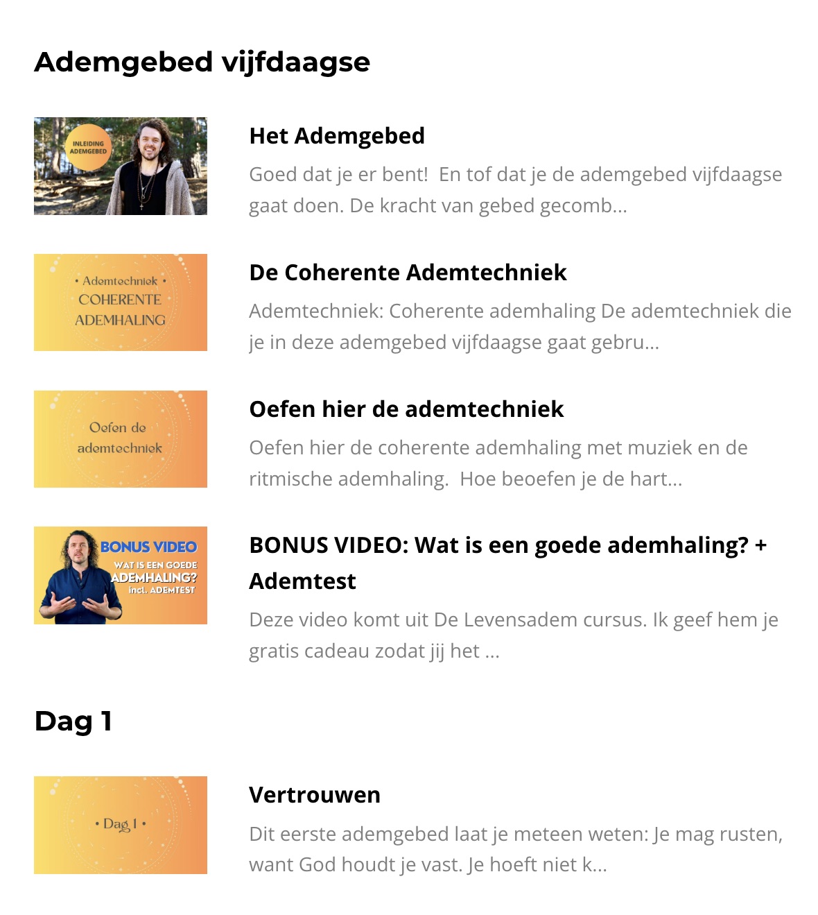 Ademgebed - De Ademgebed Vijfdaagse challenge